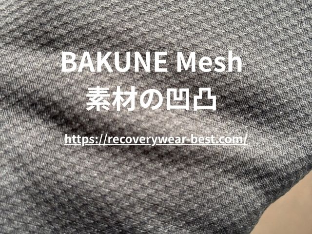 バクネメッシュシリーズ素材の凹凸